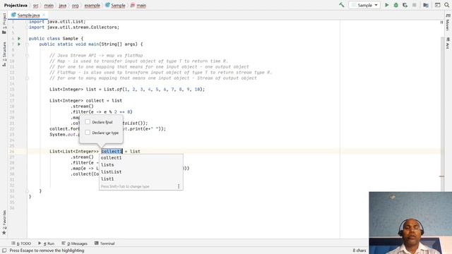 Java Stream API map vs flatMap смотреть онлайн