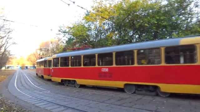 Трамваи Tatra-t3 (МТТЧ) №1357 + №1358 (СМЕ) в раритетной окраске! смотреть онлайн