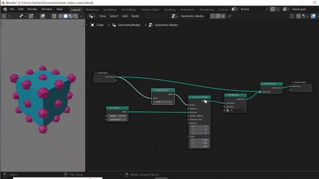 Three useful #Geometry_nodes schortcut - move node, mute node and cut connection between nodes смотреть онлайн
