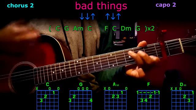 bad things machine gun kelly guitar chords смотреть онлайн