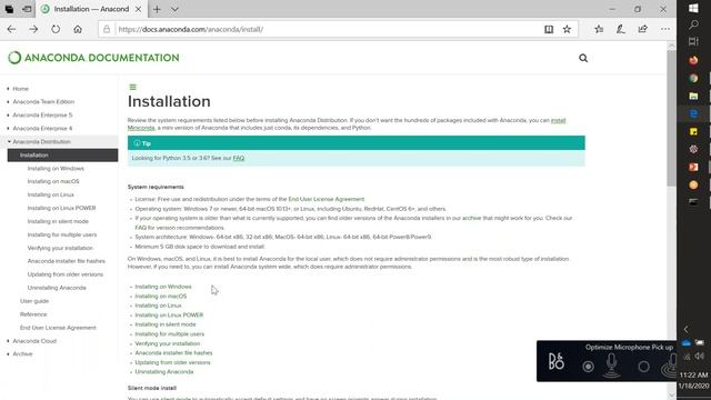 Python and Anaconda Installation смотреть онлайн