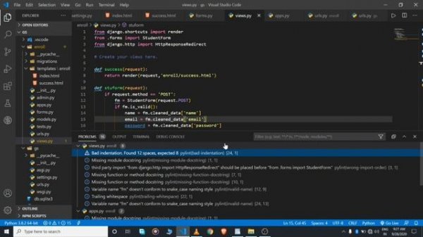 Missing Module Docstring Problem in VSCode Solution