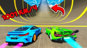 СУПЕР СПУСК БЕЗ ТОРМОЗОВ НА ЧИТ ТАЧКЕ ПО СЛОМАННОМУ ТРАМПЛИНУ в ГТА 5 МОДЫ! ОБЗОР МОДА в GTA 5 ВИДЕО