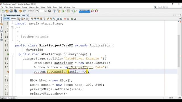 JavaFX Tutorial 23 - DatePicker Java GUI смотреть онлайн