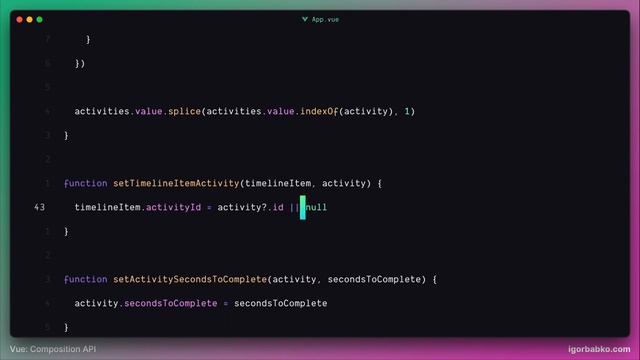 Vue Composition API From Scratch #47 - Refactoring activity selection смотреть онлайн