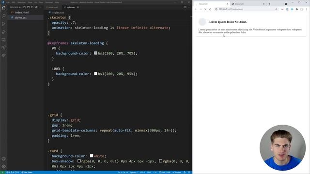 How To Create Skeleton Loading Animation With CSS смотреть онлайн