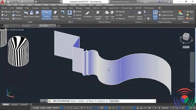 Autodesk AutoCAD: How to use Analysis Curvature Command in Autodesk AutoCAD смотреть онлайн