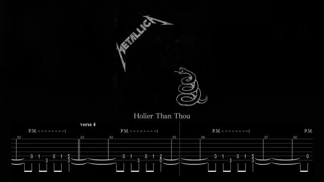 Metallica - Holier Than Thou (Guitar Backing Track with Tabs) смотреть онлайн