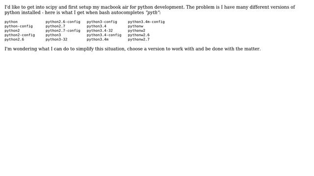 Unix & Linux: Why do I have so many python versions on my mac? смотреть онлайн
