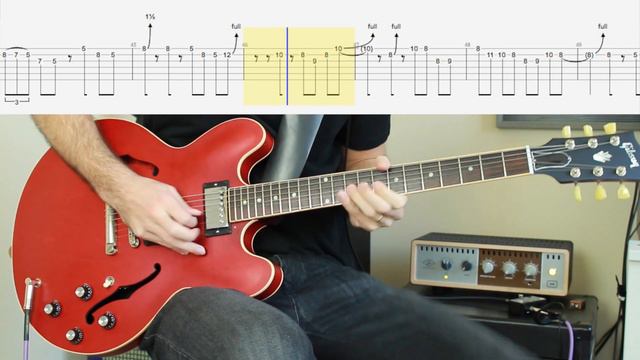Deep Purple - Kentucky Woman guitar solo lesson смотреть онлайн