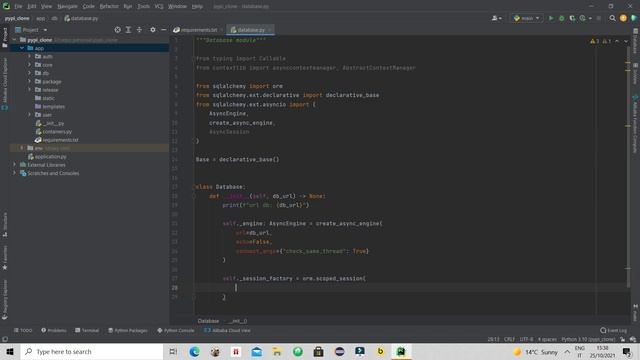 PYPI CLONE avec FastAPI + Dependency Injection +Docker:communication avec la base données[7/50] смотреть онлайн