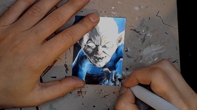 Drawing Gollum Sketch Card смотреть онлайн