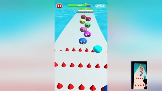 Ball Run 2048 Red Ball 4 2048 Run Game - Gameplay Walkthrough - Levels 21-40 смотреть онлайн
