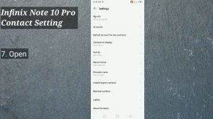 Infinix Note 10 Pro Contact Setting || How to Import and Export Contacts || Sim Number