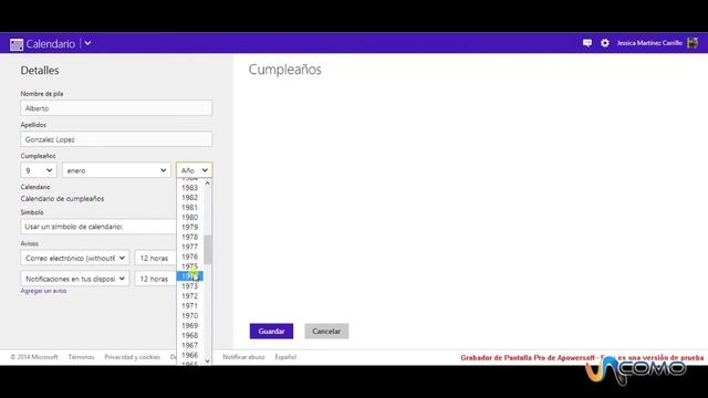 Guardar un cumpleaños en el correo de Outlook смотреть онлайн