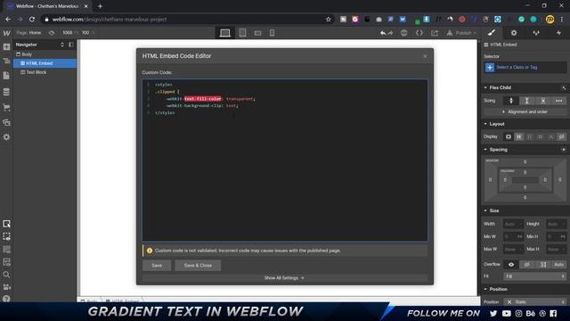 Create Gradient Text in Webflow - Tutorial смотреть онлайн