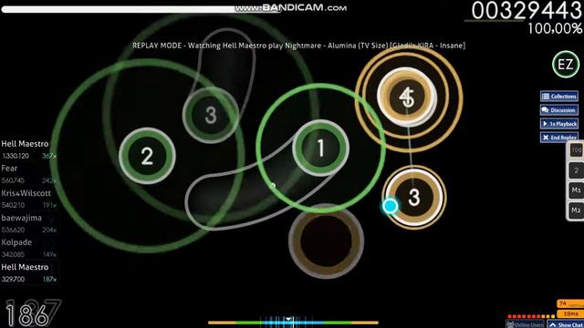 Osu! Alumina (TV Size) Nightmare [Gladi's KIRA - Insane] EZ 97.92% FC смотреть онлайн