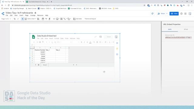 How to embed a Google Sheet in Google Data Studio? | Hack of the Day #10 | Google Data Studio | DAS смотреть онлайн