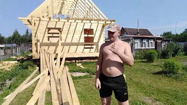 Дом с мансардой, выгородка окон, строй брус, смотреть онлайн