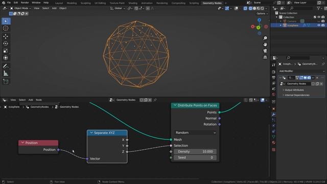 Limit mesh distributions by the axes while using Geometry Nodes смотреть онлайн