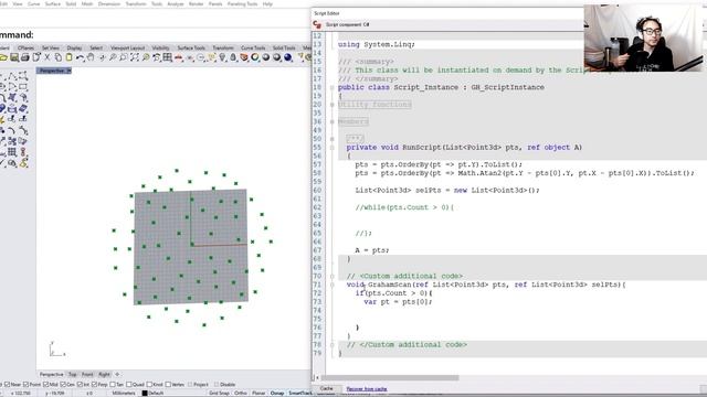 Graham Scan Algorithm (Convex Hull) With Grasshopper C#