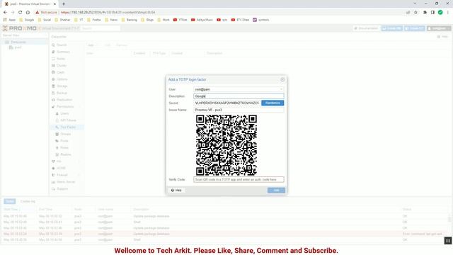 Enabling Multi Factor Authentication Proxmox VE | Tech Arkit смотреть онлайн