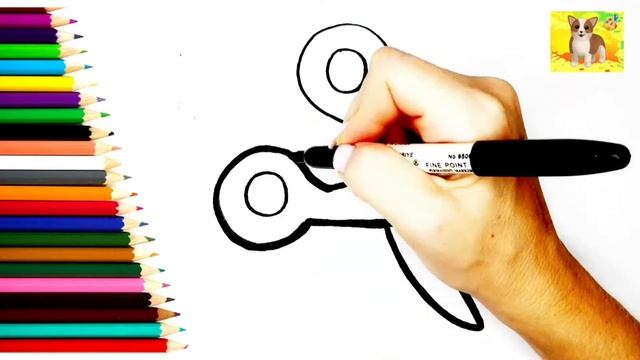 Как рисовать НОЖНИЦЫ.Рисунок для детей НОЖНИЦЫ#рисунок#дети# смотреть онлайн