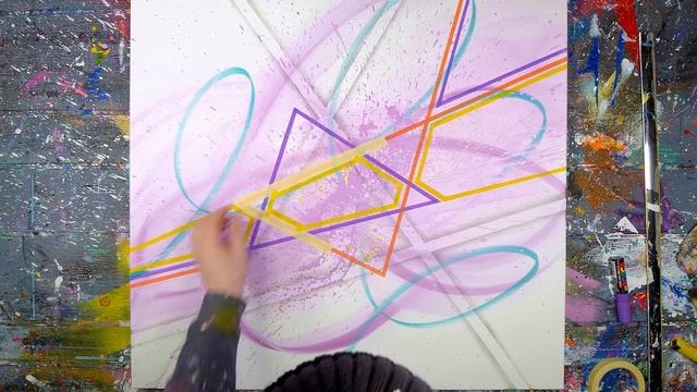 PURPLE / SPLASHES / SHADOWS and MARKERS / ABSTRACT PAINTING DEMO | Modo смотреть онлайн