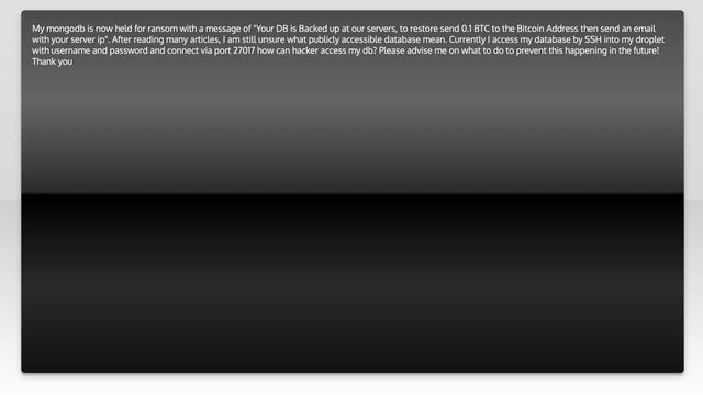 MongoDB being held for ransom смотреть онлайн