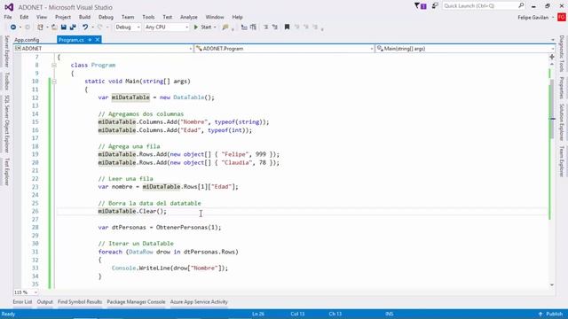 Trabajando con DataTables C# | ADO.NET | Programando en C# смотреть онлайн