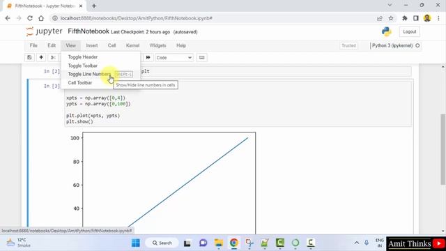 How to Show line numbers on cells in Jupyter Notebook on Anaconda | 2023 | Amit Thinks смотреть онлайн