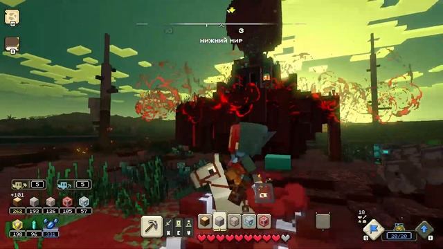 Играем в Minecraft Legends смотреть онлайн