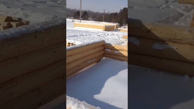 Сруб бани 6х4 в лапу и 5 перегородка. Внутренние стены кругляк смотреть онлайн