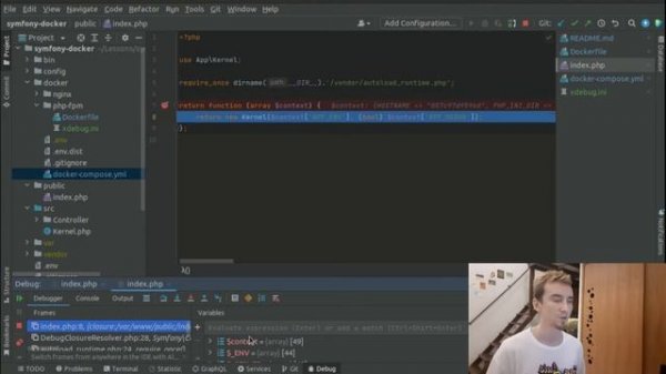 Symfony 6 / Урок 2 / Отладка (Xdebug + Docker + PhpStorm)