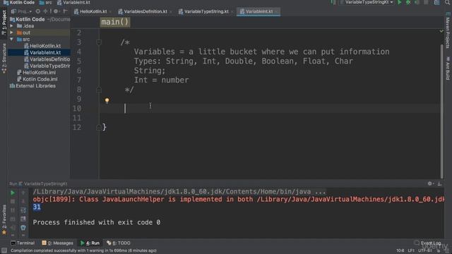 015 Kotlin Variable type Int смотреть онлайн
