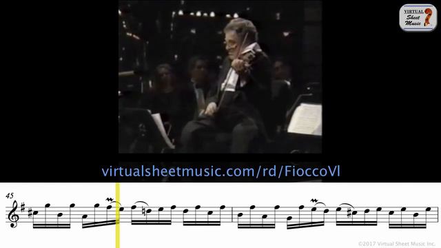 Itzhak Perlman - Allegro by Joseph Hector Fiocco - Sheet Music Play Along смотреть онлайн