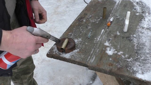 Ремонт латунных гильз. Рихтовка, пайка. смотреть онлайн