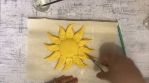 Солнышко из соленого теста