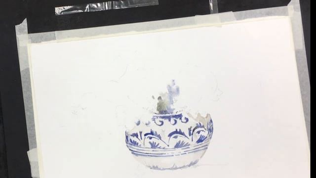 Watercolor/Aquarela - Demo - Porcelain Vase смотреть онлайн