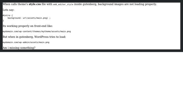 Wordpress: Gutenberg Custom Style problem with background image смотреть онлайн