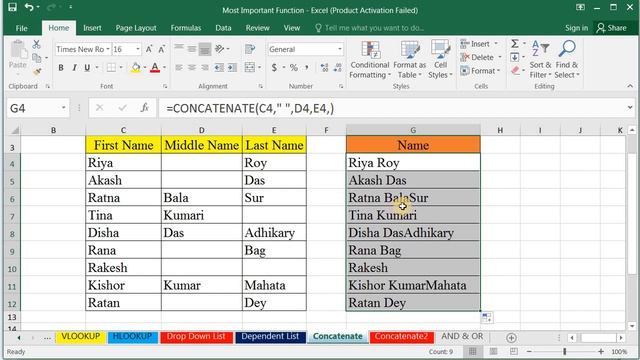 Concatenate Excel | Concatenate Formula in Excel | Concatenate Function in Excel смотреть онлайн