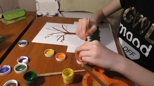 Мастер-класс по рисованию от кошки Софии! Дерево на лугу Рисование хендмейд handmade, cat, citten смотреть онлайн