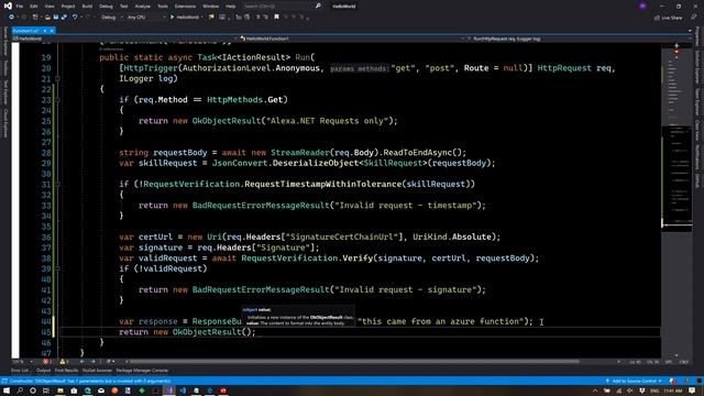 Alexa.NET - Hello world with Azure Functions смотреть онлайн