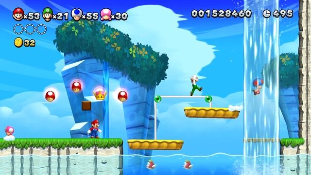 Sparkling Waters - New Super Mario Bros U Deluxe Multiplayer #3 смотреть онлайн