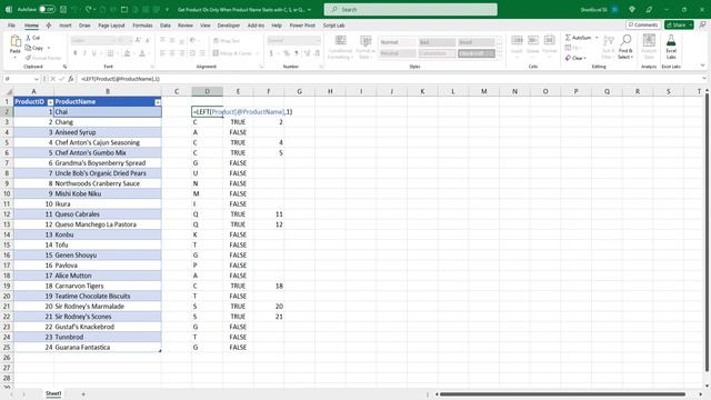 Get Product IDs Only When Product Name Starts with C, S, or Q смотреть онлайн