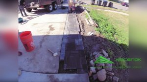 Укладка тротуарной плитки на бетонное основание