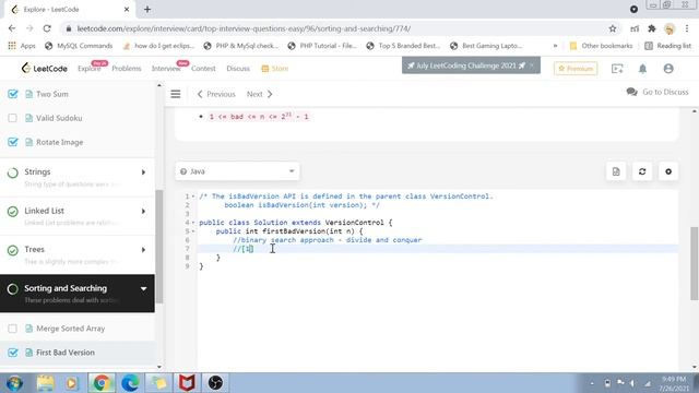 First Bad Version - Leetcode top interview question смотреть онлайн