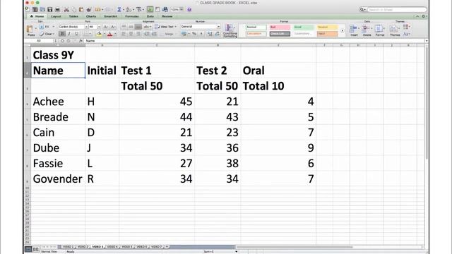 How to create a class grade book in MS Excel - PART 3 смотреть онлайн