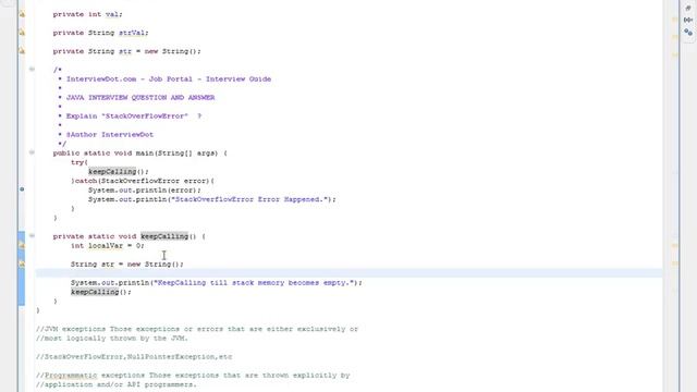 StackOverFlowError Java Demo смотреть онлайн