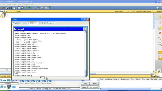 Настройка пароля на Cisco и Telnet. Шаг 2 смотреть онлайн